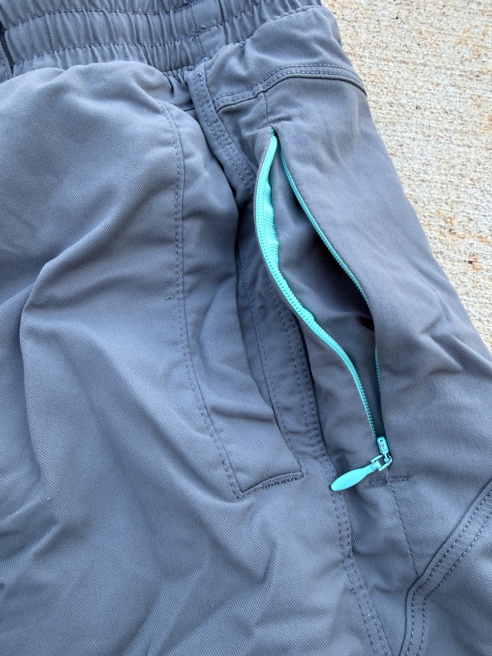 Men's Birddogs Athletic Drawstring Shorts in Charcoal Gray - Picture 3 of 4